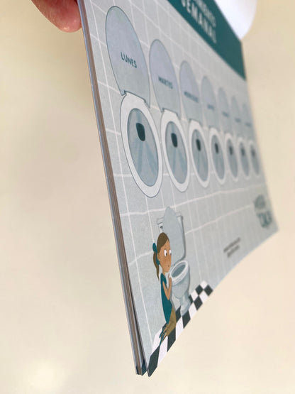 Block + Stickers de seguimiento de deposiciones