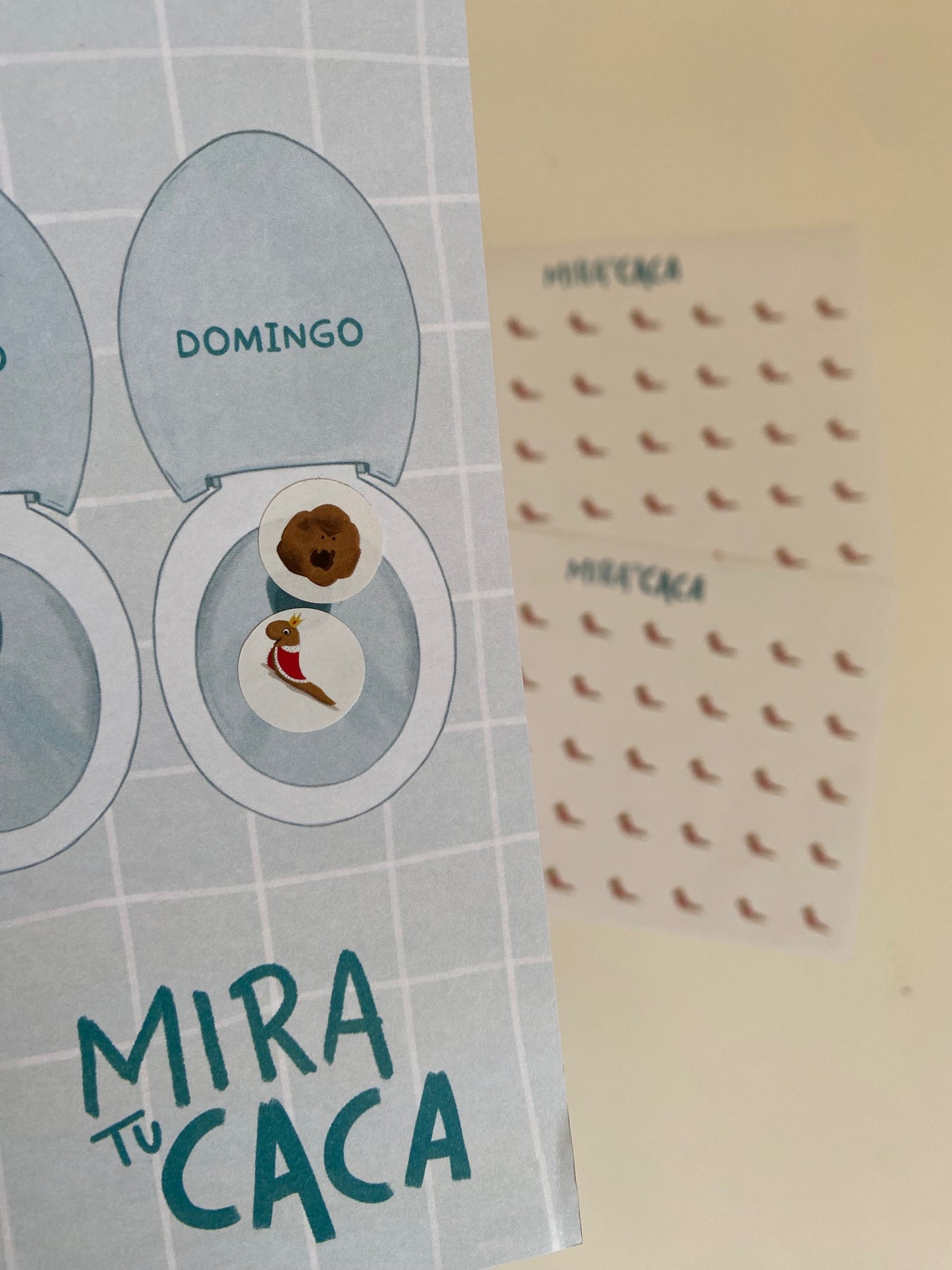 Block + Stickers de seguimiento de deposiciones