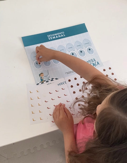 Block + Stickers de seguimiento de deposiciones
